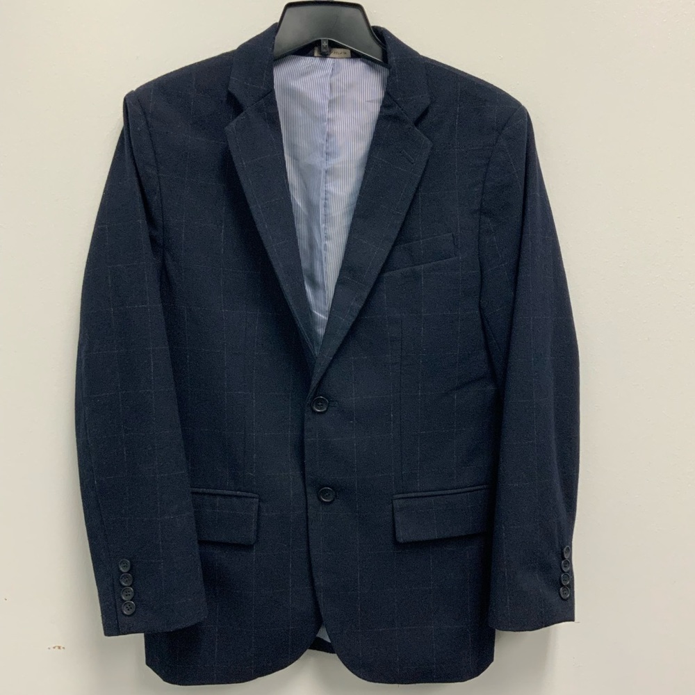 BANANA REPUBLIC navy patterned blazer.